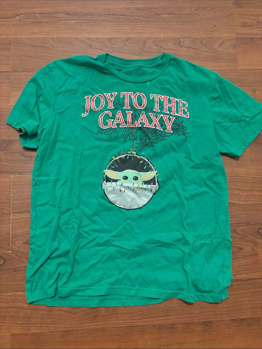 Joy to the Galaxy Green Kids T-Shirt - The Child Graphic